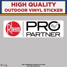 Rheem Pro Partner, High Quality Vinyl Stickers