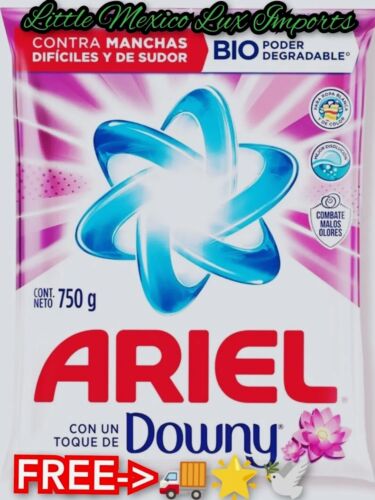 ARIEL DETERGENTE EN POLVO 750mL DETERGENT CON DOWNY PARA LAVAR(FREE-🚚🌟🕊️) - Picture 1 of 3