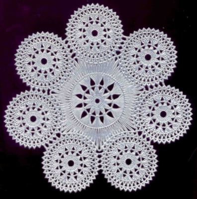 German Dresden Die Cut Victorian Silver Foil Paper XLg. Rosette