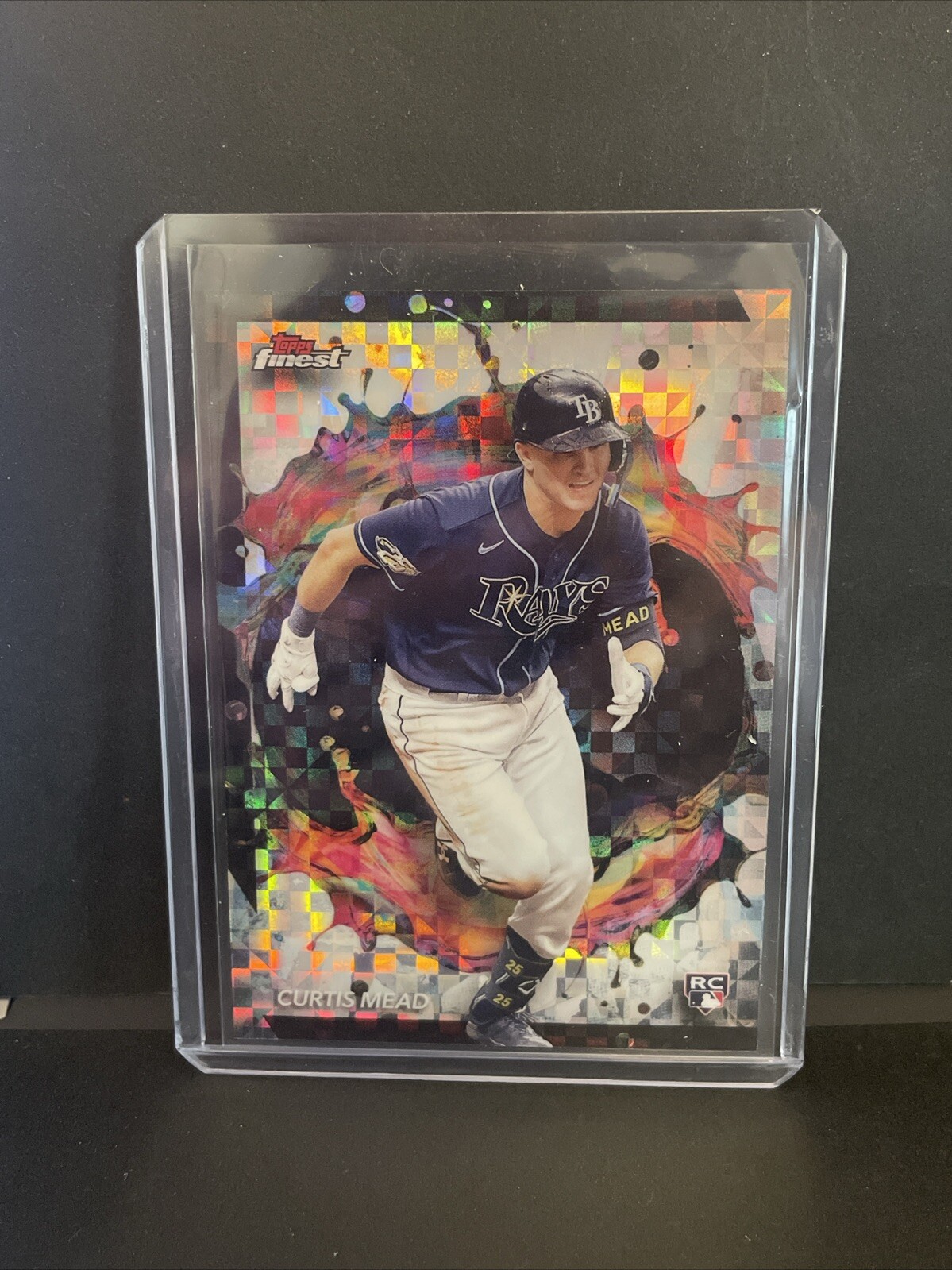 Curtis Mead 2024 Topps Finest Rare RC Checkerboard TB Rays #288