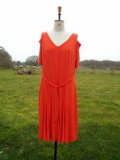 KALEIDOSCOPE Red Cold Shoulder Lined Stretch Dress With Belt Plus Size 20 BNWT