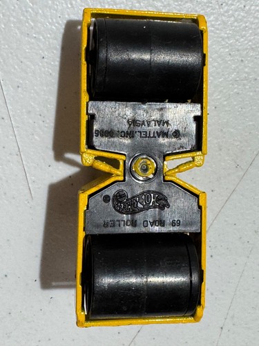 Vintage 1992 Hot Wheels Workhorses Cat Road Roller Collector No.55 Paver Yellow - Picture 3 of 4