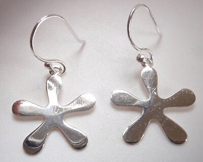 Five-Pointed Star Earrings 925 Sterling Silver Corona Sun Jewelry