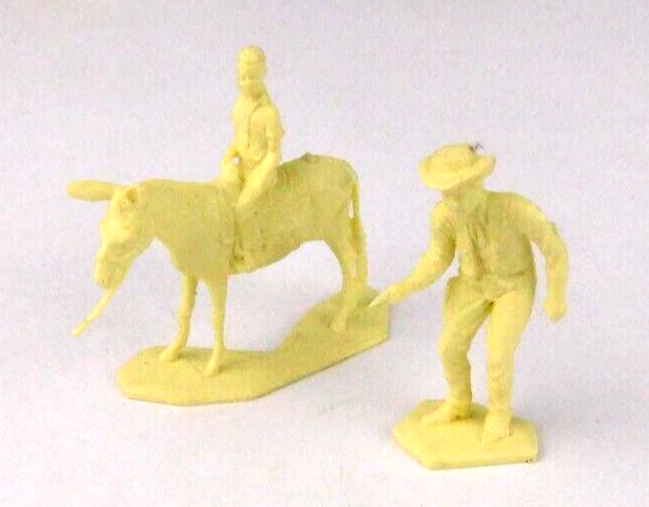 1961 Lot of 2 Marx Disneyland Playset Figures Matt Dillon Gunsmoke And