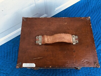 Vintage Wood Handmade Fishing Tackle Box w/lures Excellent Condition