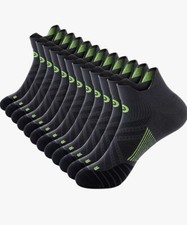 Ankle Compression Socks For Men/Women Low Cut w Ankle Support 6 Prs, Size SM