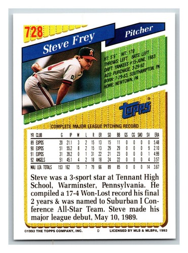 1993 Topps GOLD - Pick One - Fill Your Set - #601-#825 - Picture 253 of 447