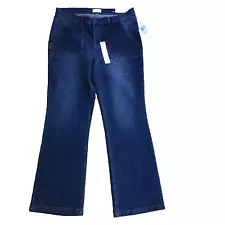 NWT Nicole Miller Soho High Rise Bootcut Jeans Women Size 12 Blue 34 x 31 Blue