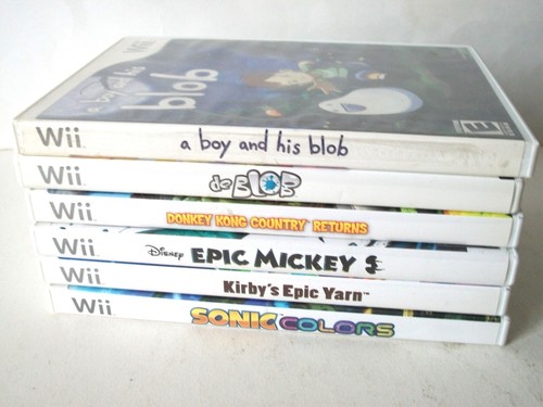 Nintendo Wii Platformer Games Lot Sonic Kirby Donkey Kong Boy de Blob Epic Kids - Picture 3 of 20