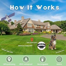 S WIEZ GPS Wireless Dog Fence Electric Dog Fence Pet Containment Sys Range D020