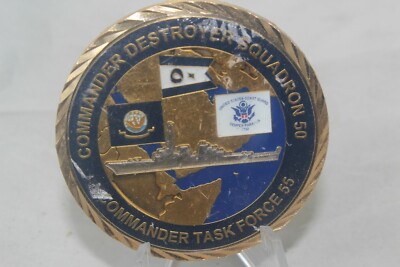 Commander Task Force 55 Commander Destroyer Squadron 50 Challenge Coin