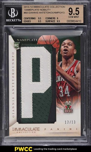 2013 Panini Immaculate Collection Basketball Giannis Antetokounmpo #68 BGS 9