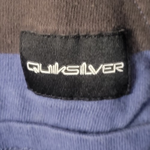 Quiksilver Hoodie Junior Unisex Large 14 Sweatshirt Blue Black Long Sleeve - Picture 2 of 10