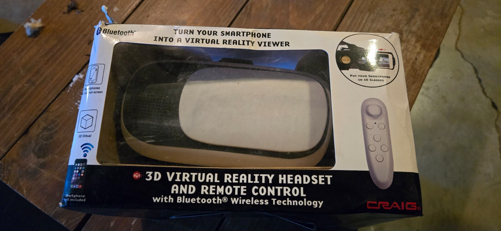 3D VR Headset with Glasses & Remote for Smartphones – Immersive Experience-image