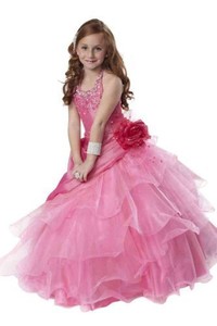 Tiffany-Princess-Little-Girls-039-Beaded-Ruffled-Pageant-Flower-Gown-Dress-4-Pink
