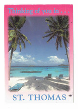 Thinking Of You In St Thomas US Virgina Islands 29c Stamp 1992 #Postcard