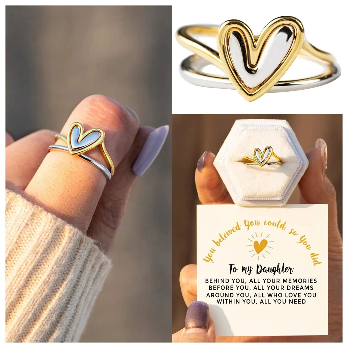 For My Daughter Self Love Ring Mental Health Ring Love Ring Best Friend Ring