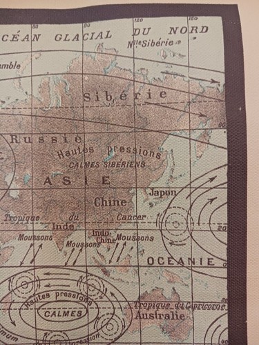Hearth & Hand Magnolia Canvas Wall Art World Map Chart of Ocean Currents Vtg Sty - Picture 8 of 18