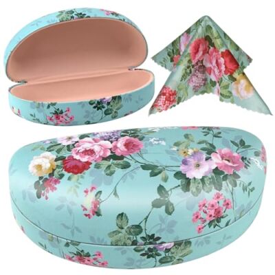  FF1 Oversized Hard Shell Sunglasses Case, Durable Protective Holder for Peony