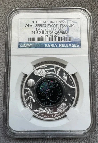 2013-P Australia Pygmy Possum Opal 1 Dollar NGC PF 69 Ultra Cameo Early Release