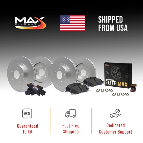 Front & Rear Geomet Brake Rotors + Pads for Jeep Compass Renegade Fiat