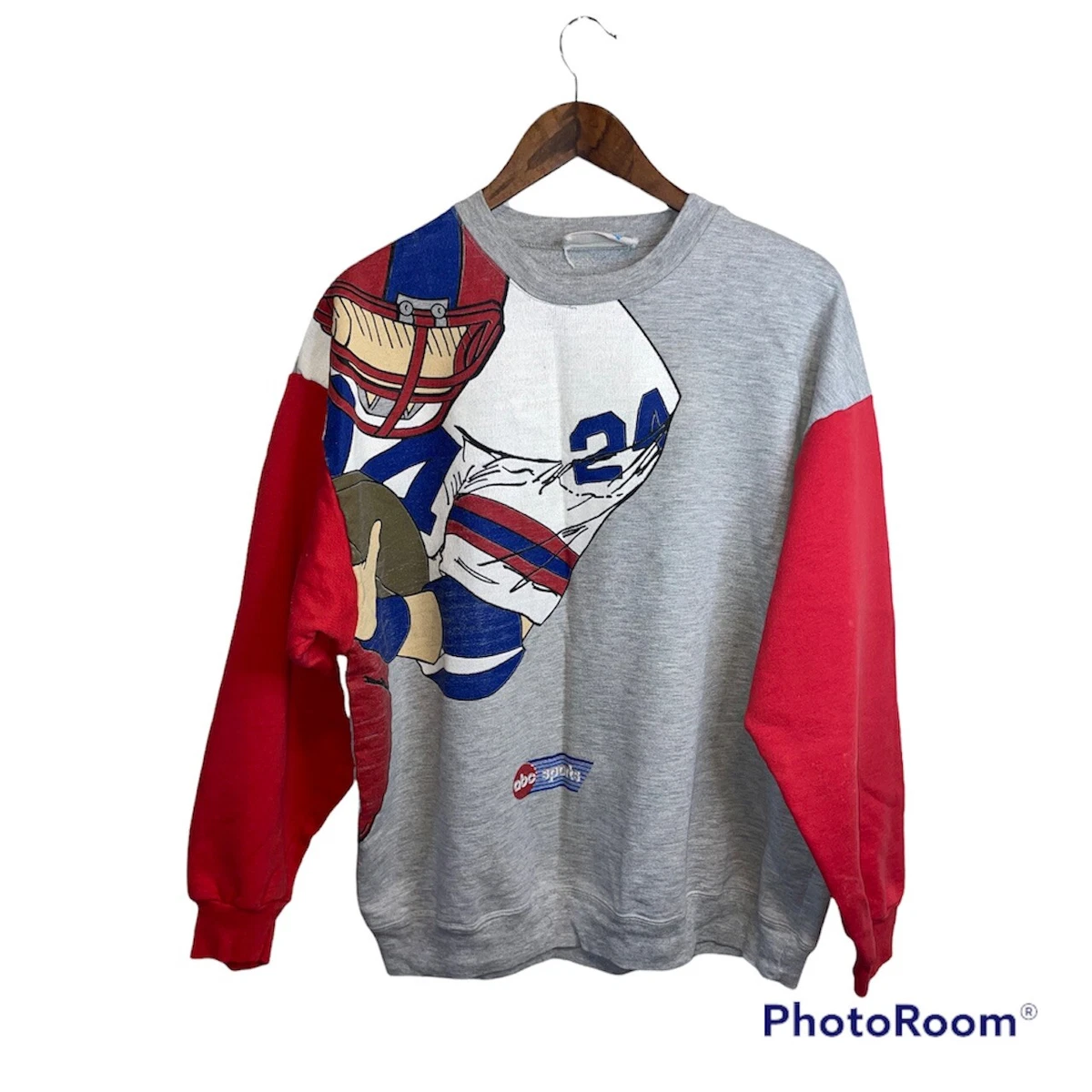 VINTAGE ABC SPORTS SWEATSHIRT FOOTBALL FITS LIKE A LARGE 90s eBay