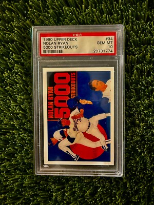 1990 UPPER DECK 5000 STRIKEOUTS NOLAN RYAN #34 PSA 10 GEM MINT | eBay
