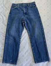Vtg Wrangler Womens 28 x 34 Pants Blue Denim Jeans 90s Cowboy Workwear Western
