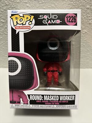 FUNKO POP SQUID GAME MASK イカゲーム敵キャラフィギュア Amazon.com: [Squid] Game - Masked Worker Funko Pop! Vinyl