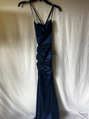 New B Darlin Women's Juniors Cowl-Neck Ruched Navy Maxi Dress Size 1/2 | eBay New B Darlin Women's Juniors Cowl-Neck Ruched Navy Maxi Dress Size 1/2 | eBay