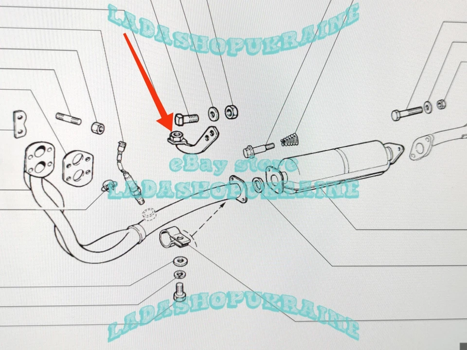 Soporte Silenciador Lada NIVA 21214 Silenciador Soporte 1700 Inyección Foto 2 de 4