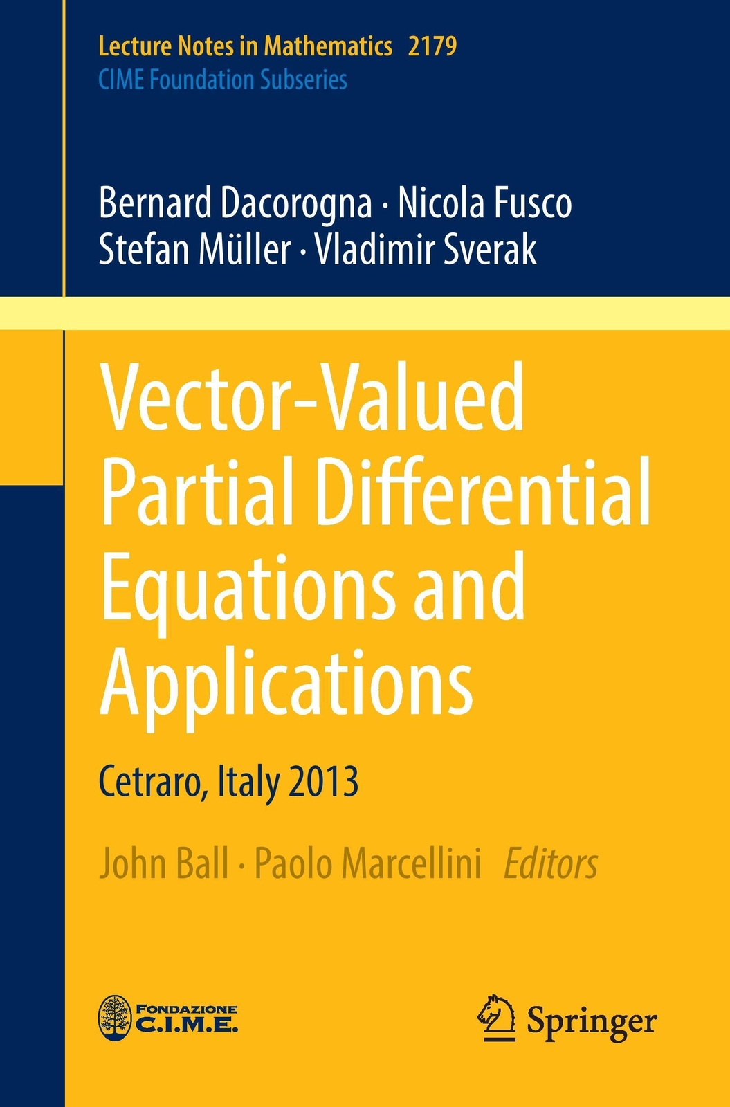 Thumbnail - Bernard Dacorogna (u. A.) | Vector-valued Partial Differential