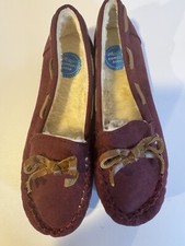 Kids Suede Moccasins Slippers Sizes 1