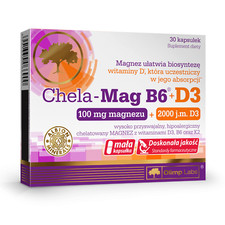 OLIMP CHELA MAG B6 + D3 Magnesium 100mg Vitam...