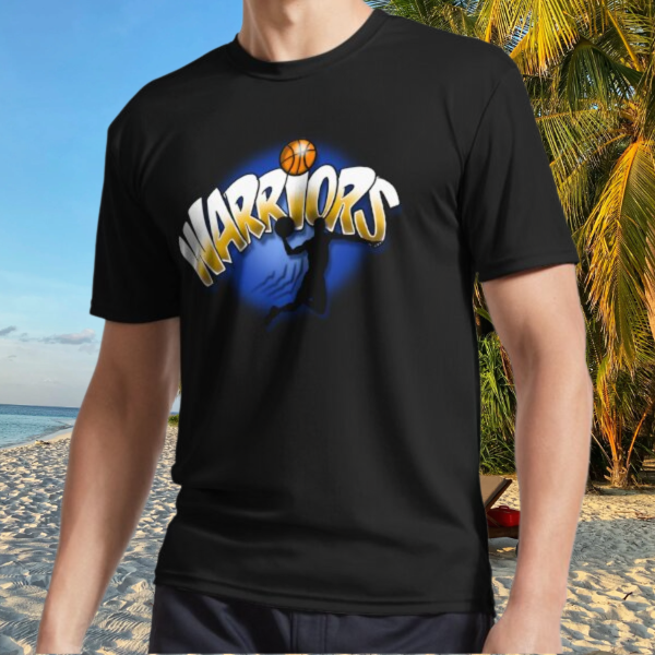 New Shirt Airbrush Warriors basketball - Active Logo T-Shirt Funny Size S to 5XL