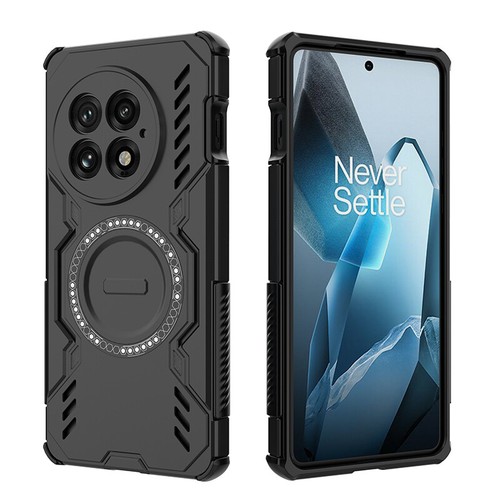 For OnePlus 13 13T 5G Shockproof 4 Airbags Hybrid Armor Magnetic Hard Case Cover - 第 7/17 張圖片