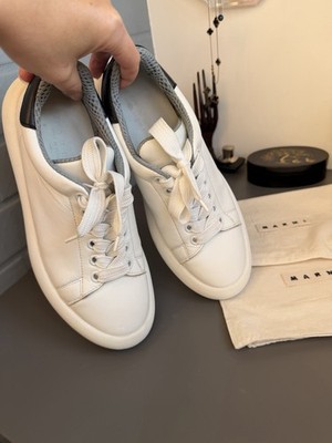 Marni Women s Leather Low Top Sneakers Shoes White Size EU 39 US 8.5-9