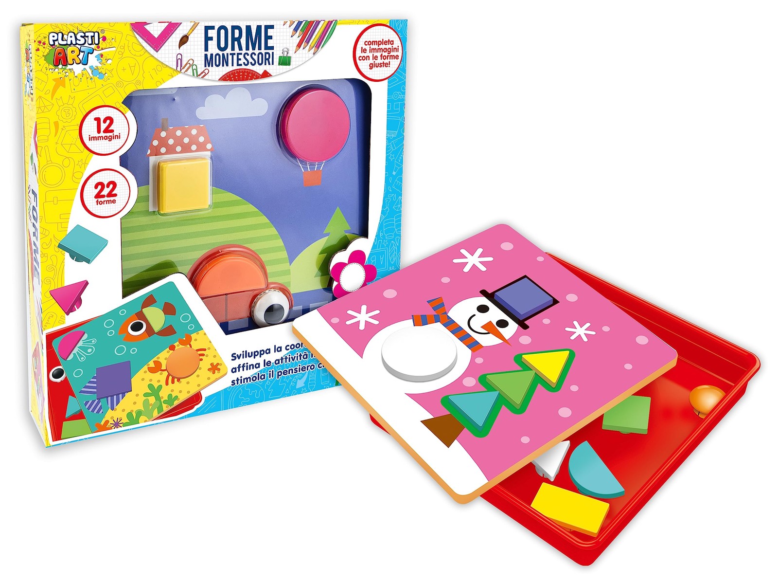 Teorema Giocattoli 67942 Montessori Game with Geometric Figures to Insert into P 6190₽