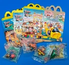 Vintage DISNEY TAIL SPIN BEARS McDonalds Boxes & Metal Planes Complete Set Of 4
