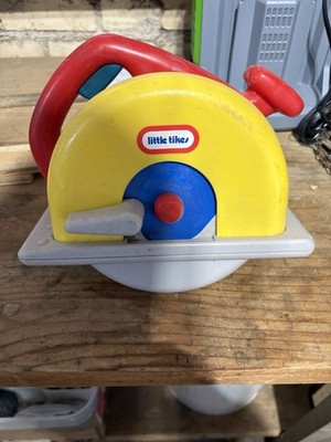 Vintage Little Tikes Tough Workshop Pretend Play Tool Circular Saw Heavy Duty