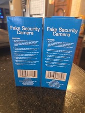 2 Fake Security CCTV Camera Dummy Camera BLACK/WHITE w Flashing Red LED Light