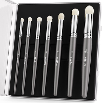 Nicpro Drybrush Set, Hobby Malpinselset, 7 Stück Miniature Pinsel Set, Mit Aufbe