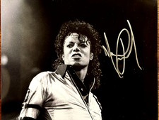 Foto autografata firmata Michael Jackson 8x10 + certificato di autenticità Billie Jean Thriller Beat It