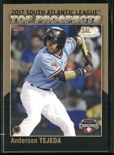 Anderson Tejada 2017 SALLY South Atlantic League Top Prospect Set