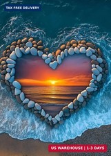 Beach Diamond Painting Kits for Adults-Diamond Art Kits for Adults, DIY Full Rou