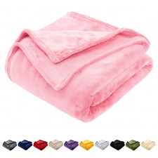 Extra Large Fleece Blanket Sofa Bed Mink Throw Faux Fur Blankets Warm Travel UK