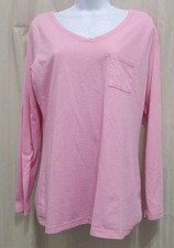 Hanes Womens Long-Sleeve V-Neck T-Shirt