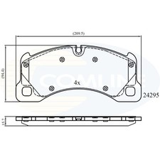 Brake Pads Set For Porsche Cayenne 92A 4.8 Turbo S Front Comline 95535193961