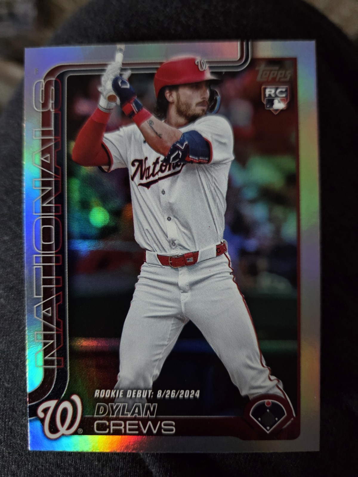 2025 Topps Update Series Dylan Crews Rookie Debut Rainbow Foil #US223