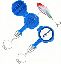 4-In-1 Fishing Knot Tying Tool, Treble Hook Covers Keeps Lures Safe, Hook Sharpe